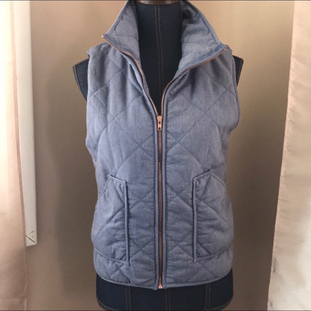 Chambray Quilted Vest